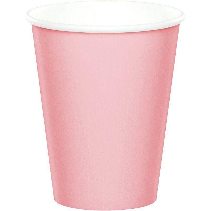 24 Pack Classic Pink Paper Cups - 266ml - The Base Warehouse
