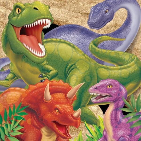 18 Pack Dino Blast Lunch Napkins - The Base Warehouse