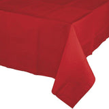 Load image into Gallery viewer, Classic Red Tissue &amp; Plastic Back Tablecover - 1.37m x 2.74m - The Base Warehouse
