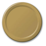 Load image into Gallery viewer, 24 Pack Glittering Gold Lunch Paper Plates - 18cm - The Base Warehouse
