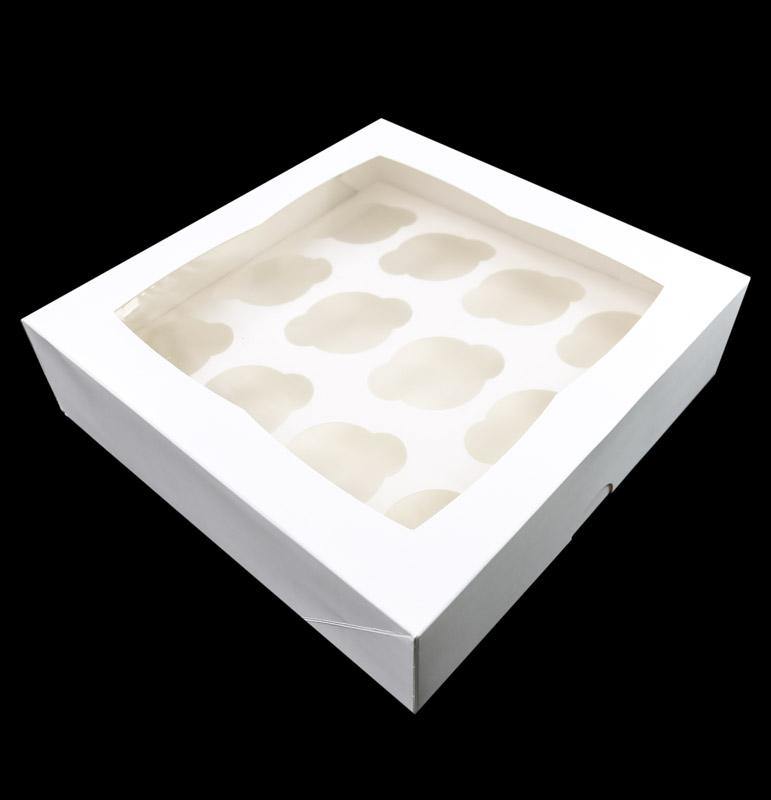 12 Cupcakes Box with PVC Window - The Base Warehouse