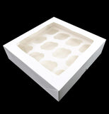 Load image into Gallery viewer, 12 Cupcakes Box with PVC Window - The Base Warehouse
