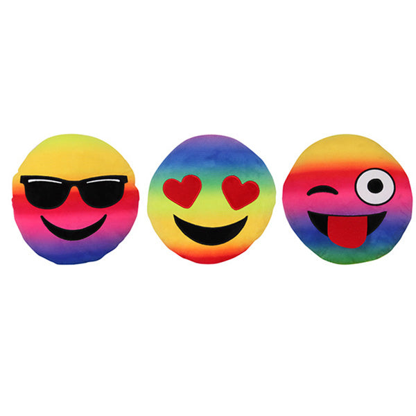 Rainbow Emoji Cushions - 30cm
