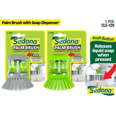 Palm Brush with Soap Dispenser - The Base Warehouse