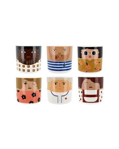 Face Character Round Pot - 10cm - The Base Warehouse