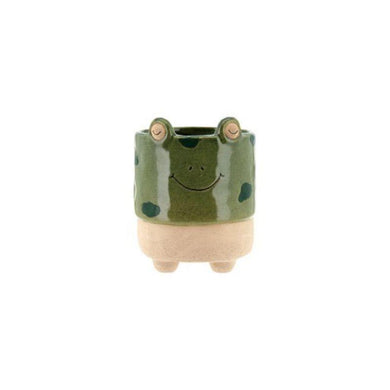 Round Frog Pot - 10.8cm x 11.3cm x 13.6cm - The Base Warehouse