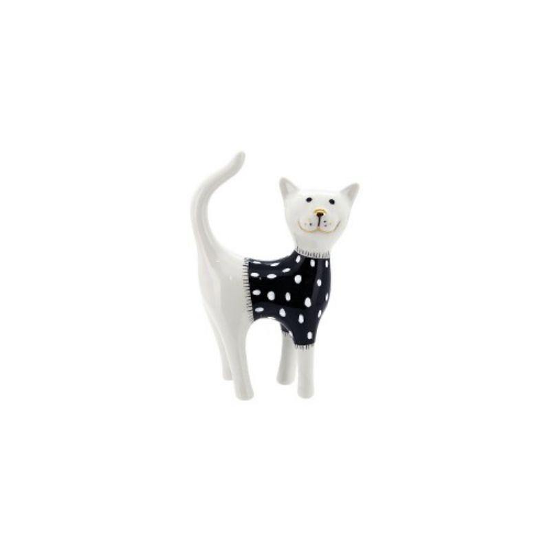 Lady Cat Decoration - 10.5cm x 4cm x 15.5cm - The Base Warehouse