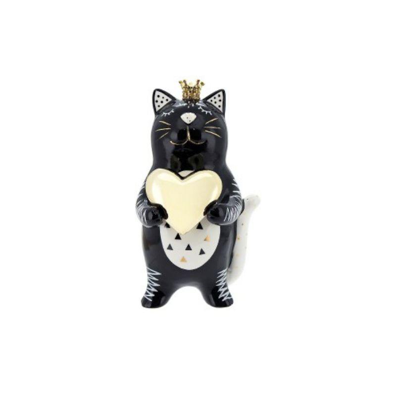 Lady Cat Decoration - 11cm x 12cm x 21cm - The Base Warehouse