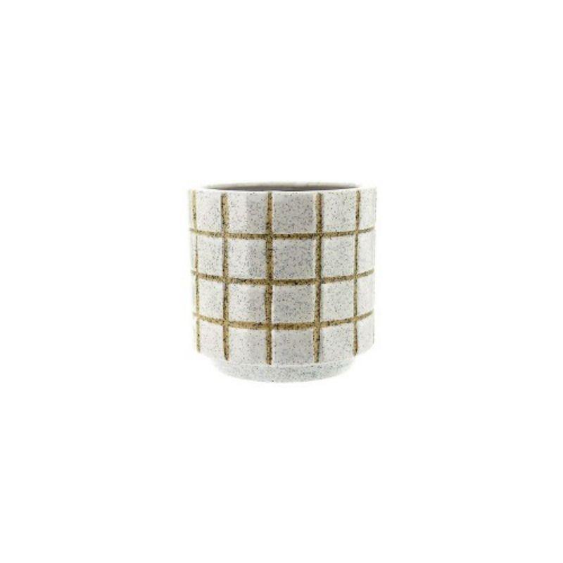 Wei Ceramic Round Pot - 12cm x 12cm x 12cm - The Base Warehouse