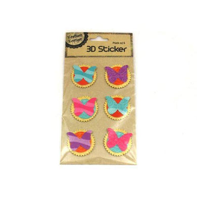 6 Pack 3D Layered Foil Butterflies - The Base Warehouse