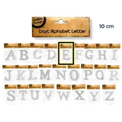 White Alphabet Letter E - 10cm - The Base Warehouse