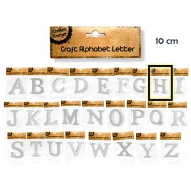 White Alphabet Letter H - 10cm - The Base Warehouse