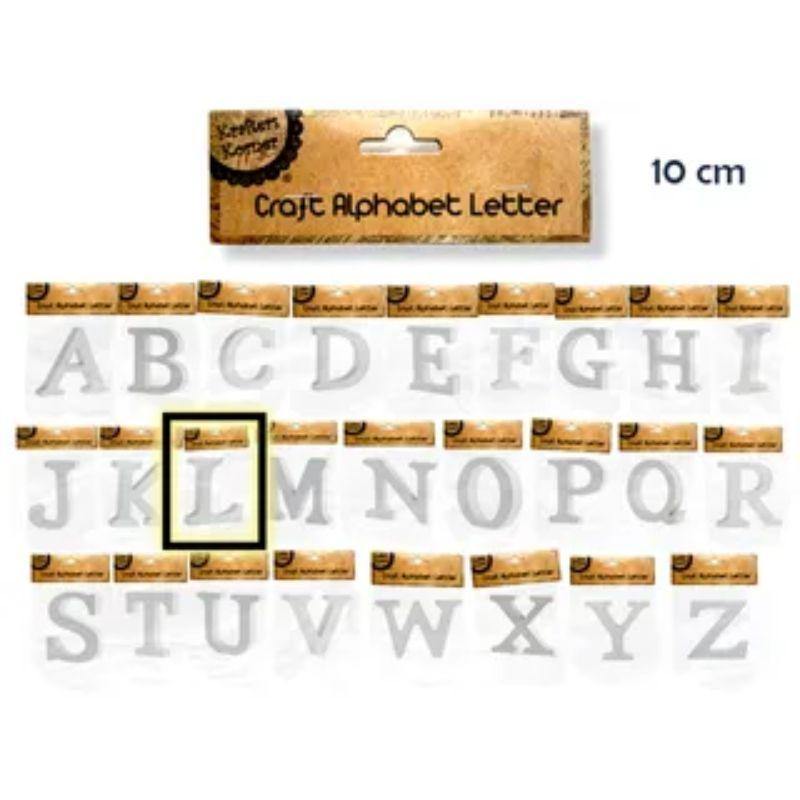 White Alphabet Letter L - 10cm