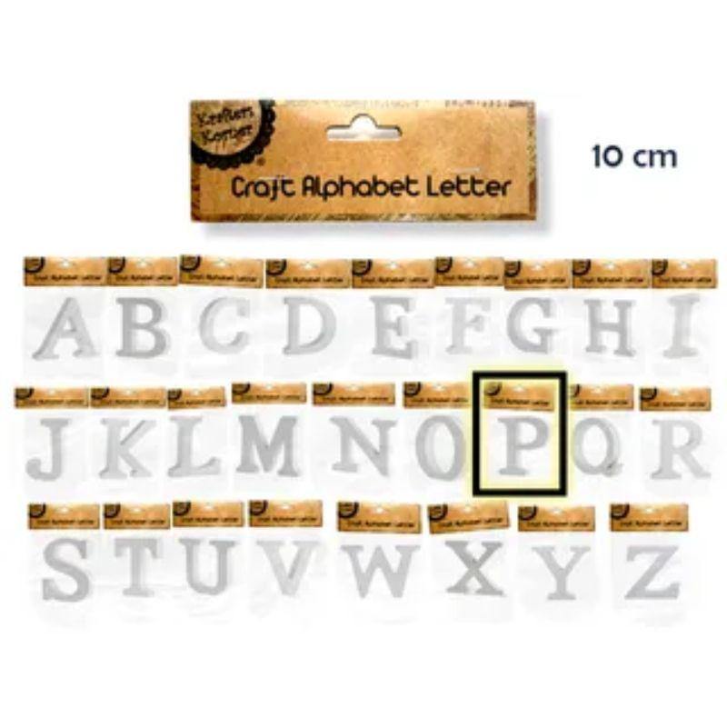 White Alphabet Letter P - 10cm