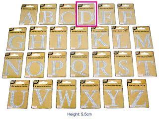 Adhesive Rhinestone Letter C - 4.5cm x 5.5cm - The Base Warehouse