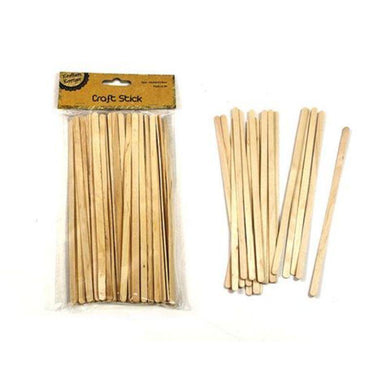 80 Pack Natural Thin Craft Sticks - 19cm - The Base Warehouse