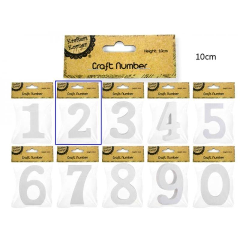 White Craft Number 2 - 10cm x 1.2cm - The Base Warehouse