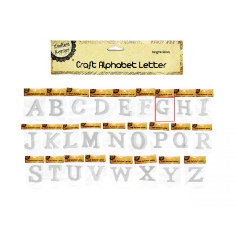 White Alphabet Letter G - 20cm - The Base Warehouse