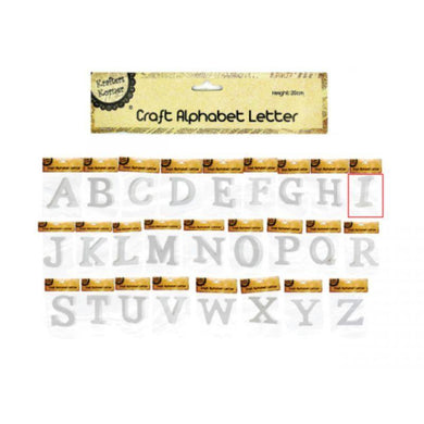 White Alphabet Letter I - 20cm - The Base Warehouse