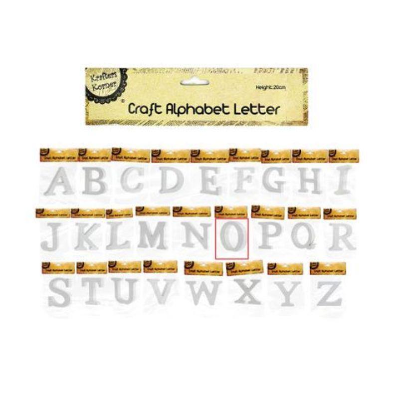 White Alphabet Letter O - 20cm
