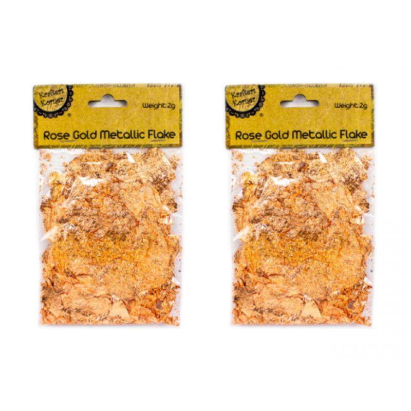 Metallic Rose Gold Flake - 2g - The Base Warehouse