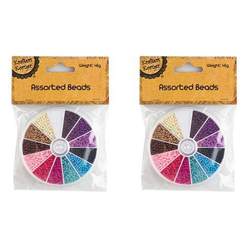 Round Case with Beads - 8cm x 8cm - The Base Warehouse