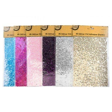 A5 Glitter PVC Adhesive Sheet - The Base Warehouse