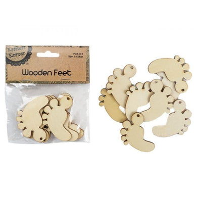 8 Pack Natural Wood Feet - 5cm x 5.8cm - The Base Warehouse