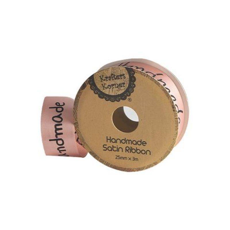 Blush Handmade Ribbon - 25mm x 3m - The Base Warehouse
