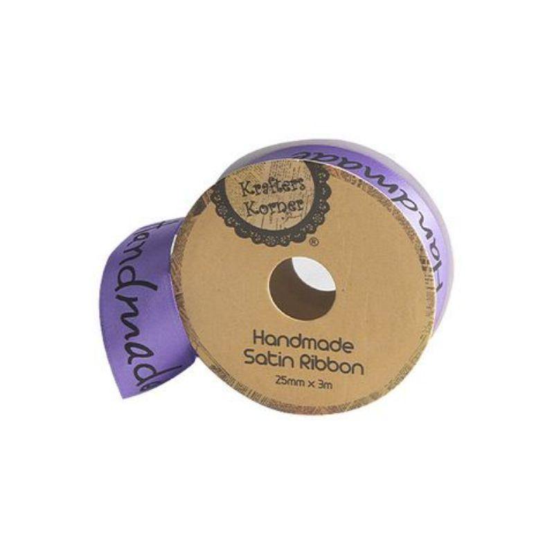Purple Handmade Ribbon - 25mm x 3m - The Base Warehouse
