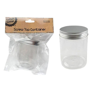 Plastic Jar with Screw Cap - 240ml - The Base Warehouse