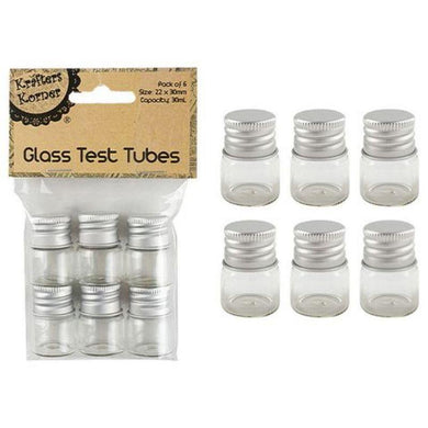 6 Pack Craft Glass Test Tubes - 4ml - The Base Warehouse