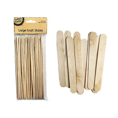 30 Pack Giant Craft Sticks - 2.5cm x 20cm - The Base Warehouse