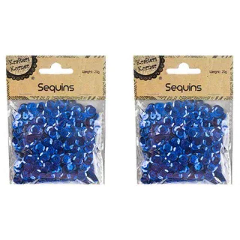 Blue Round Laser Sequins - 20g - The Base Warehouse