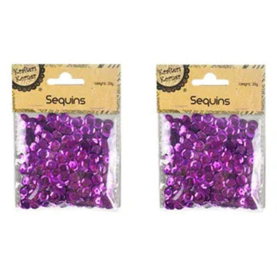 Purple Round Laser Sequins - 20g - The Base Warehouse