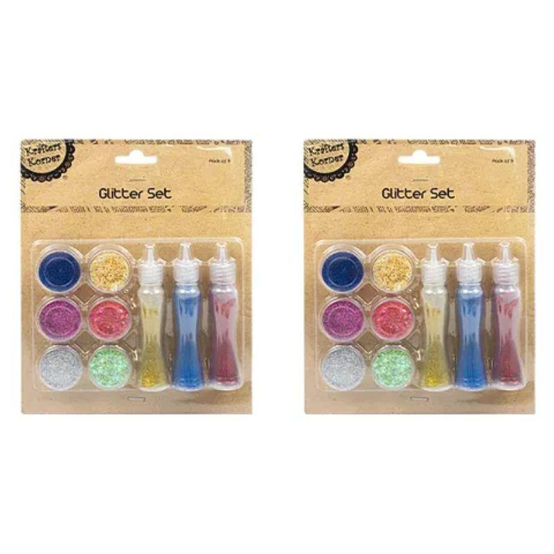 9 Pack Craft Glitter Set | The Base Warehouse