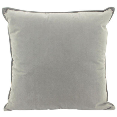 Light Grey Velvet Cushion - 45cm x 45cm - The Base Warehouse