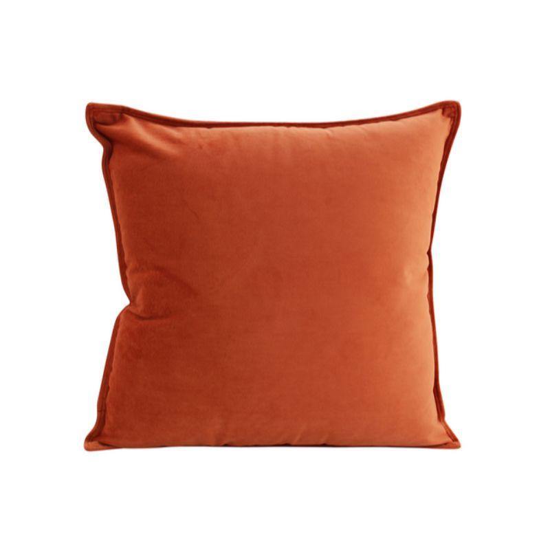 Burnt Orange Velvet Cushion - 55cm x 55cm - The Base Warehouse