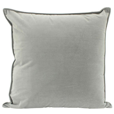 Light Grey Velvet Cushion - 55cm x 55cm - The Base Warehouse