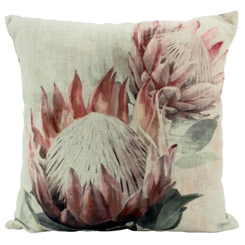 Protea Double Linen Cushion - 50cm x 50cm
