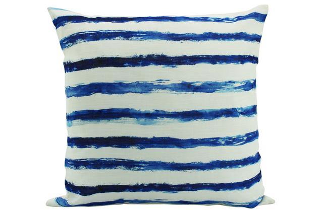 Blue Lines Cushion - 45cm x 45cm - The Base Warehouse