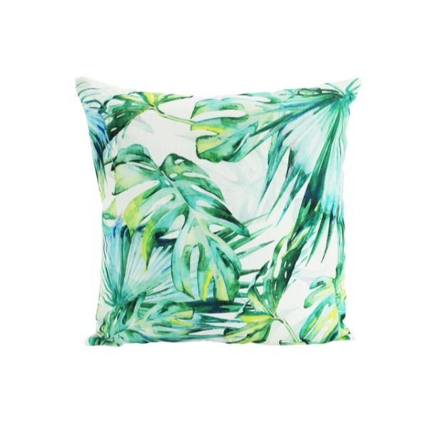 Seychelles Tropical Leaf Printed Cushion - 45cm x 45cm - The Base Warehouse