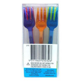 Load image into Gallery viewer, 24 Pack Assorted Colours Mini Plastic Forks - 10cm - The Base Warehouse
