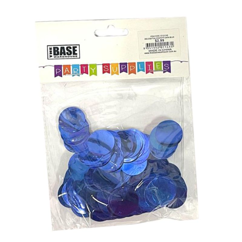 Dark Blue 1cm Foil Confetti - 20g