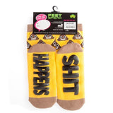 Load image into Gallery viewer, Smiling Poo Emoji Feet Speak Socks - The Base Warehouse
