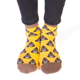 Load image into Gallery viewer, Smiling Poo Emoji Feet Speak Socks - The Base Warehouse
