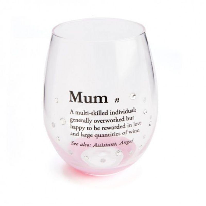 Mum Definition Tallulah Stemless Wine Glass - 10cm x 10cm x 13cm - The Base Warehouse