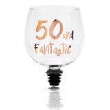 Load image into Gallery viewer, 50 And Fantastic Rose Gold Tipple Topper - The Base Warehouse
