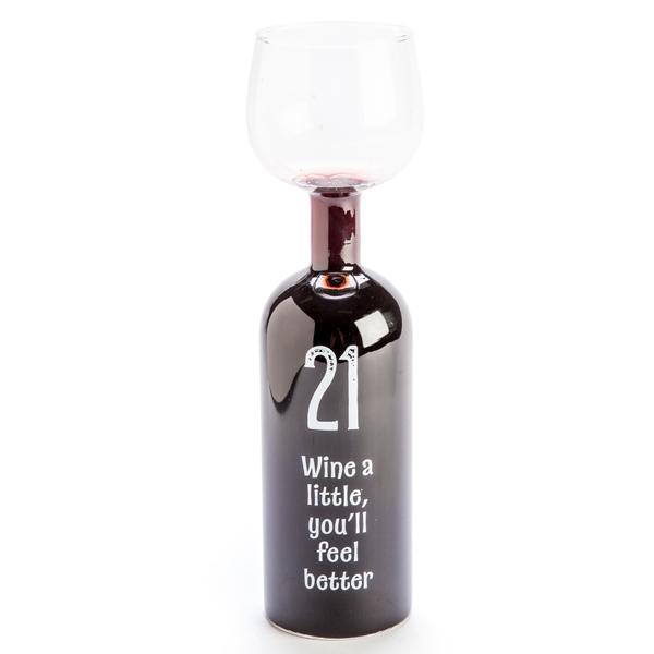 21st The Wine Bottle Glass