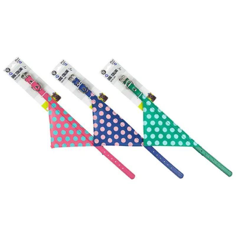 Small Polka Dot Bandana Collar - 26-33cm - The Base Warehouse